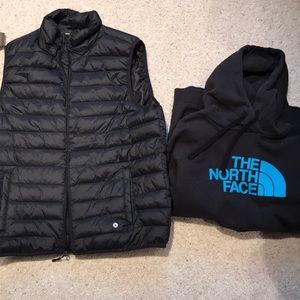 Vest and sweatshirt